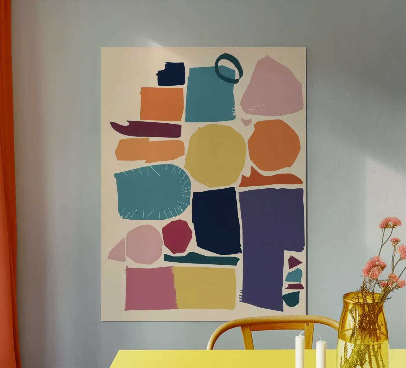 Joyful Shape Mosaic poster da Trace Brush