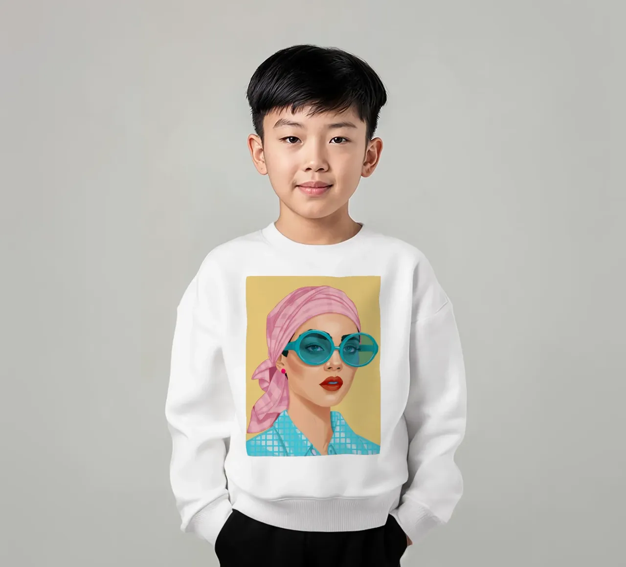Sguardo chic sul turbante felpa bambino da Gaia Viesta