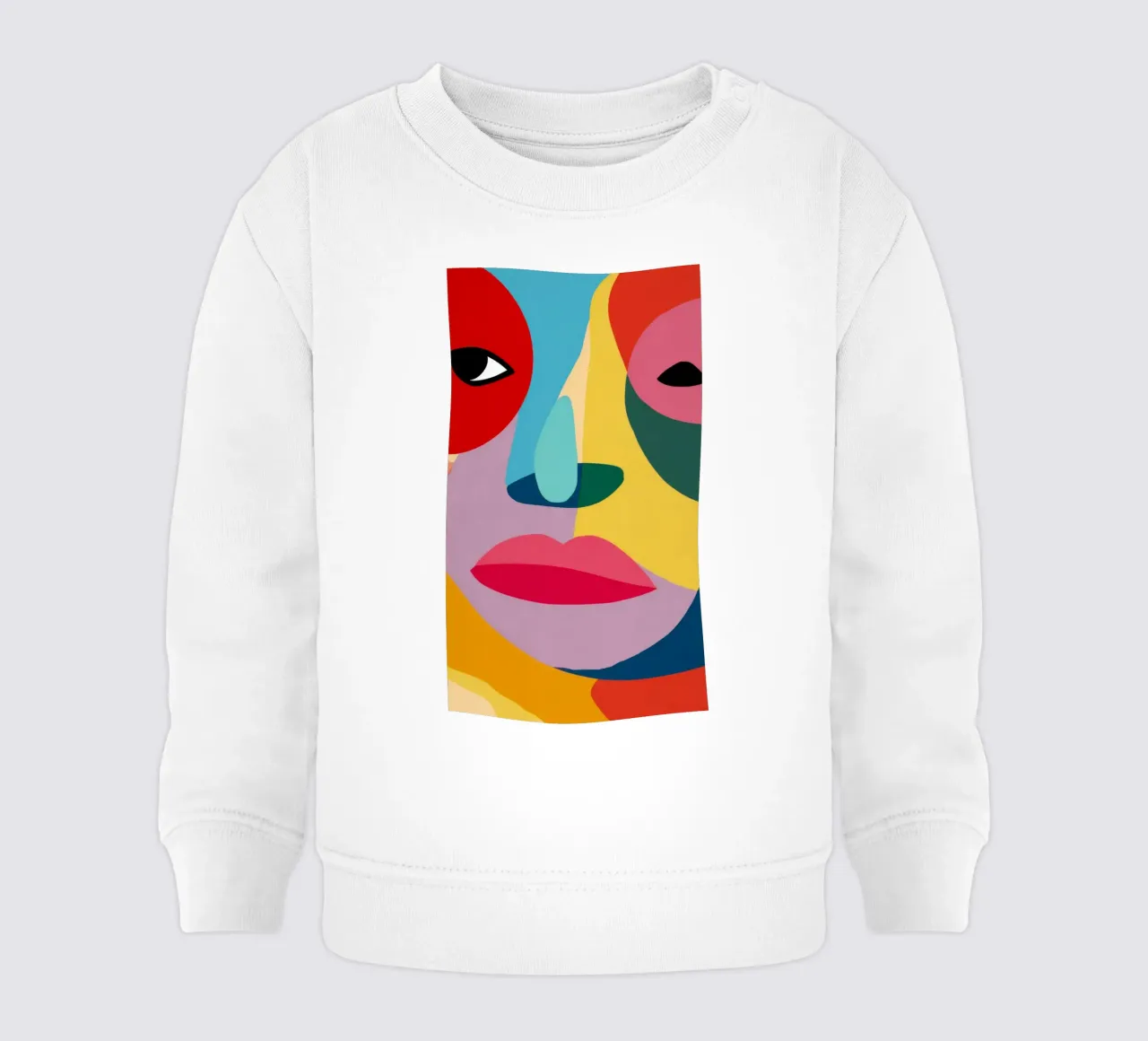 Ritratto cubista cromatico felpa neonato da Obs Canvas