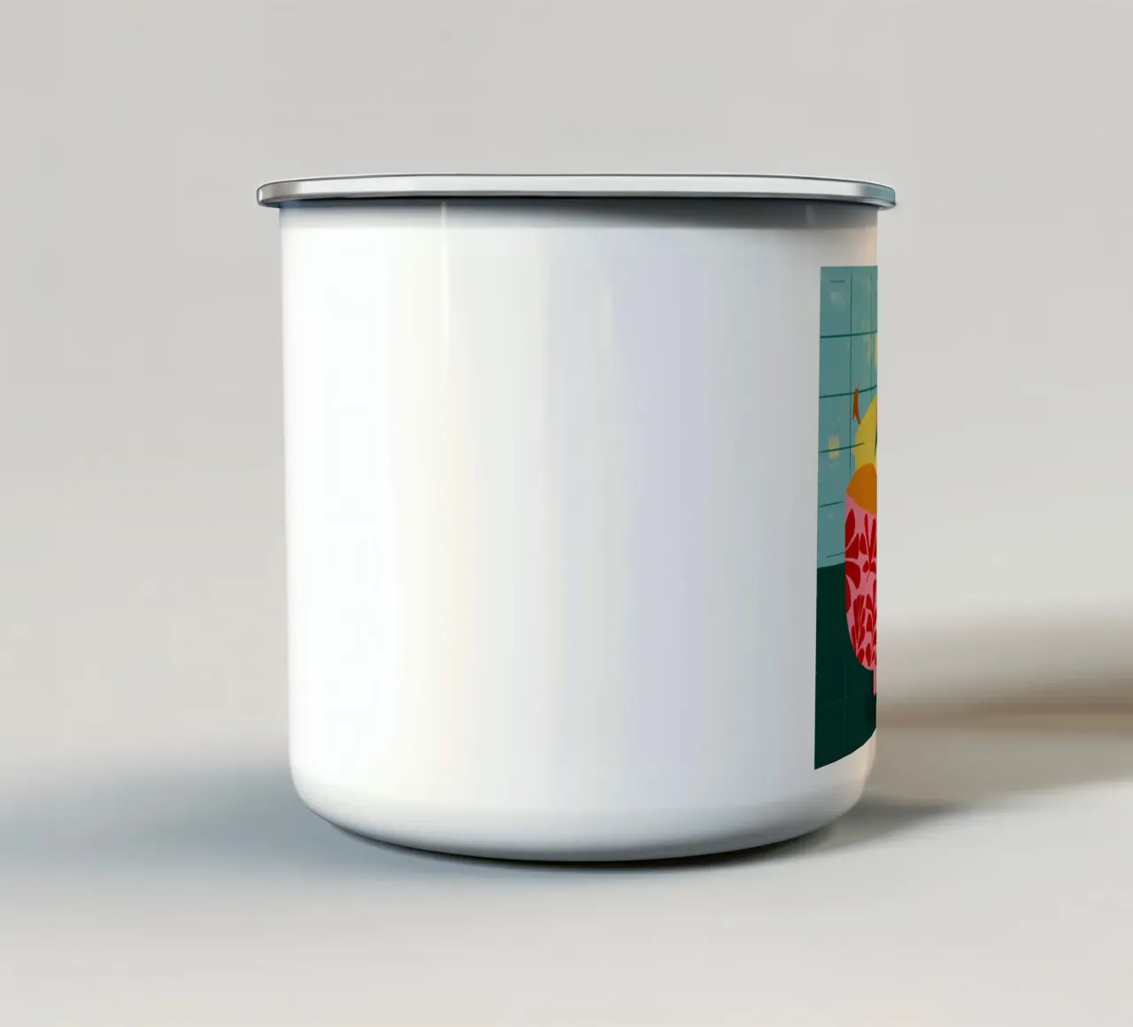 Misto di frutta vibrante tazza in smalto da Trace Brush