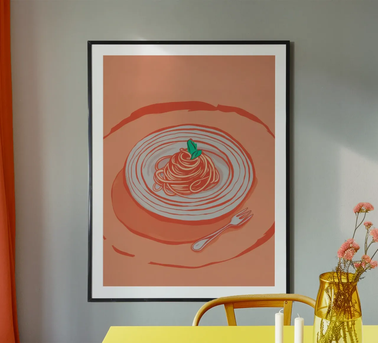 Vortice di pasta minimalista poster da Luna Aura