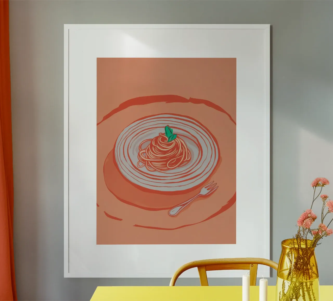 Vortice di pasta minimalista poster da Luna Aura