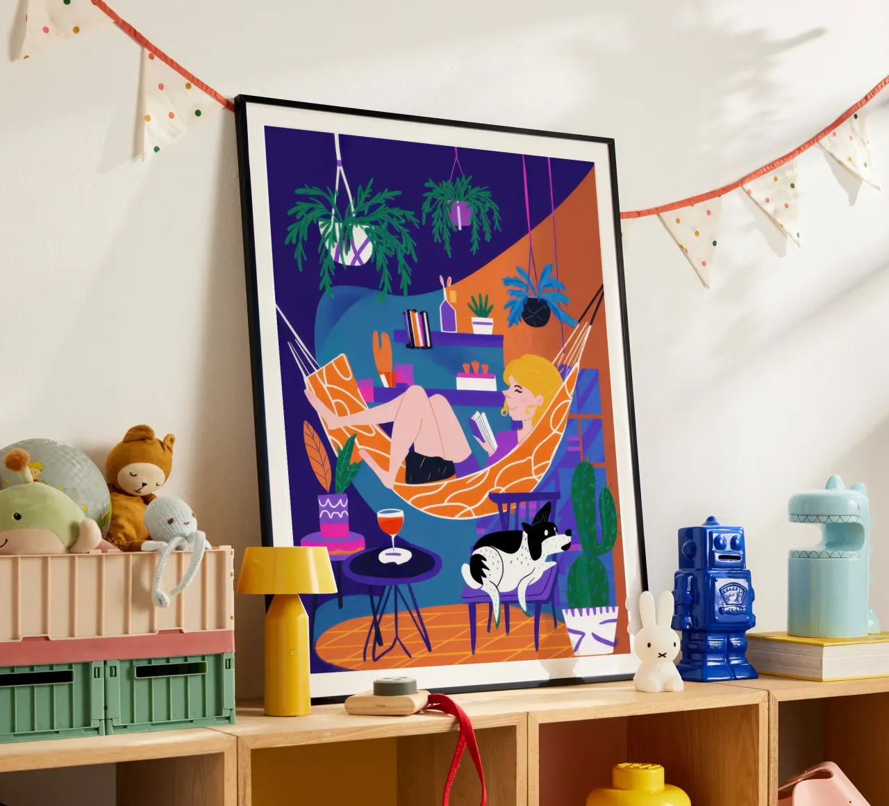 Rifugio per le amache poster con telaio in plastica da Thistle Bloom