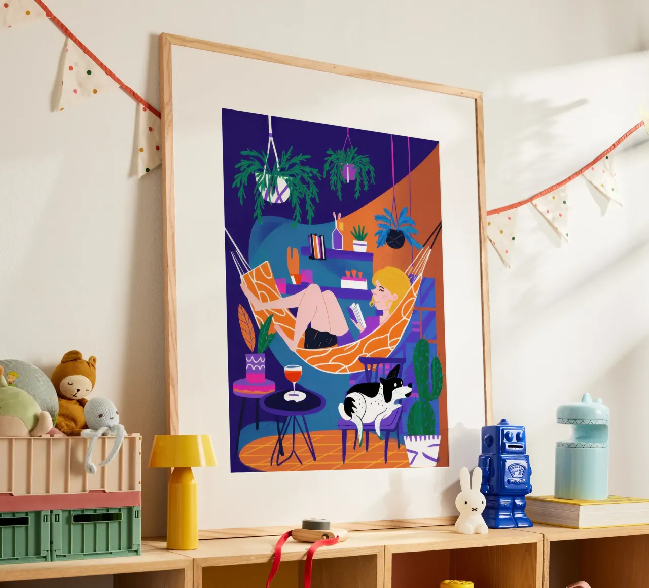 Rifugio per le amache poster con telaio in plastica da Thistle Bloom