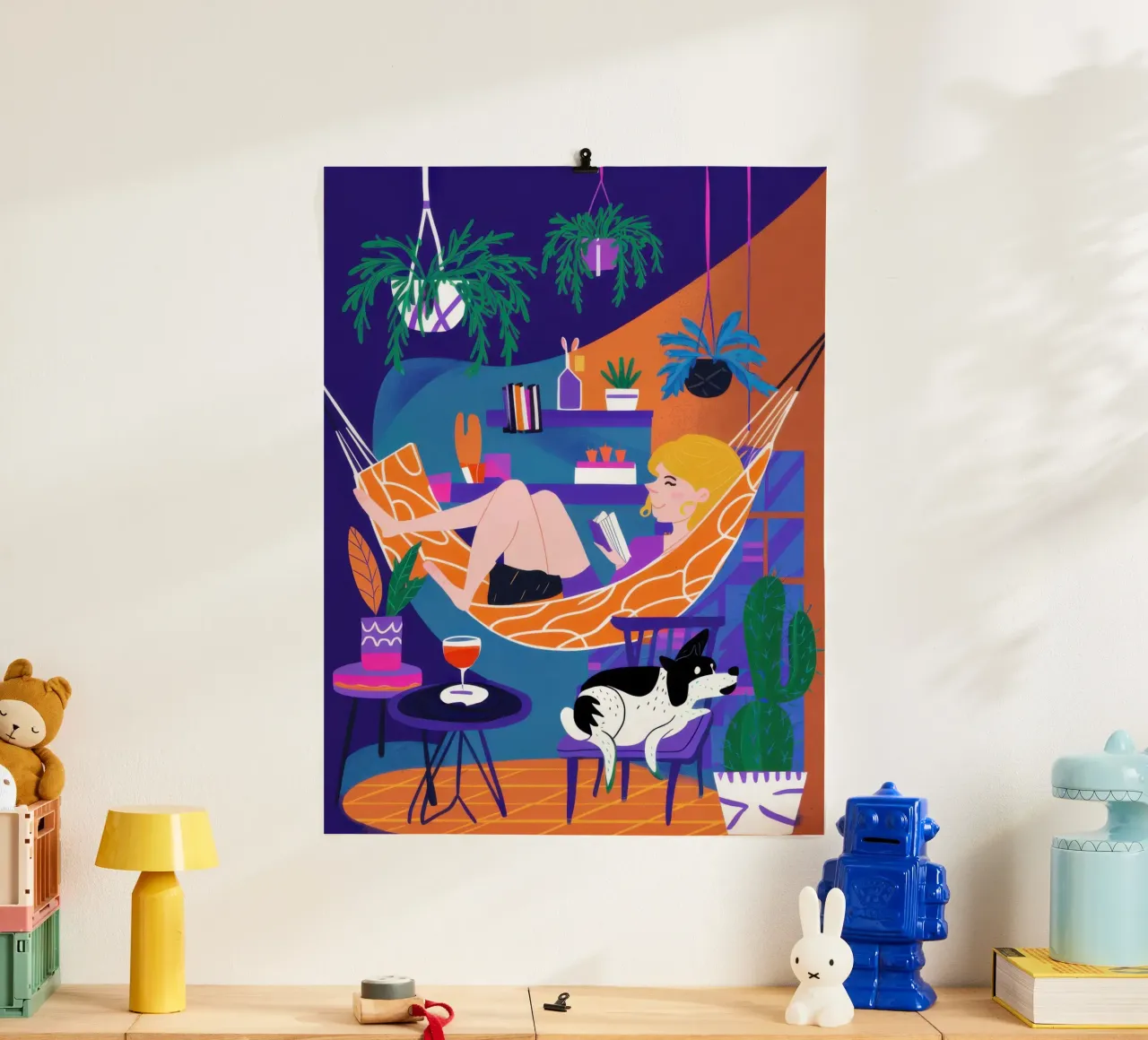 Rifugio per le amache poster con telaio in plastica da Thistle Bloom