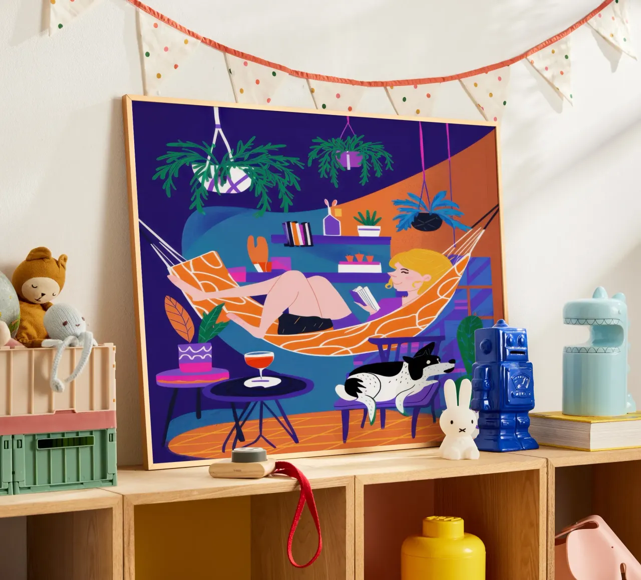 Rifugio per le amache poster con telaio in plastica da Thistle Bloom