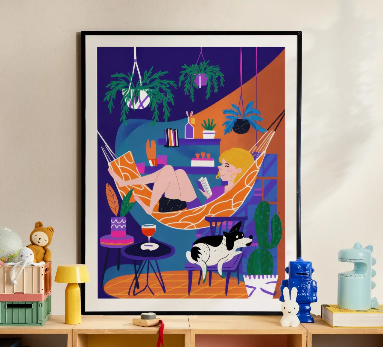 Rifugio per le amache poster con telaio in plastica da Thistle Bloom