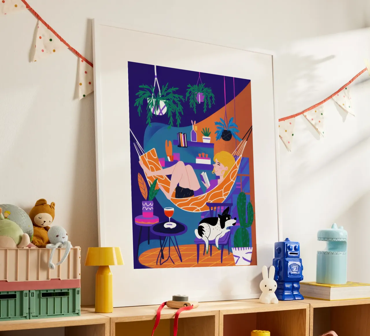 Rifugio per le amache poster con telaio in plastica da Thistle Bloom