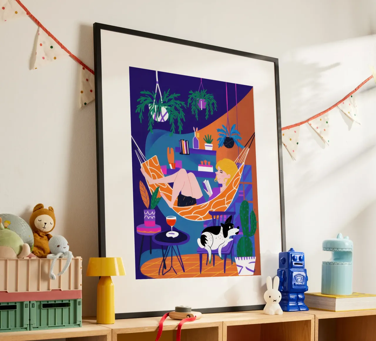Rifugio per le amache poster con telaio in plastica da Thistle Bloom