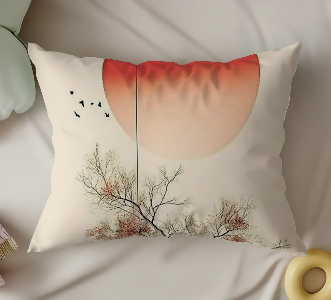 no leaves thin branches decorative cushion by Histrol