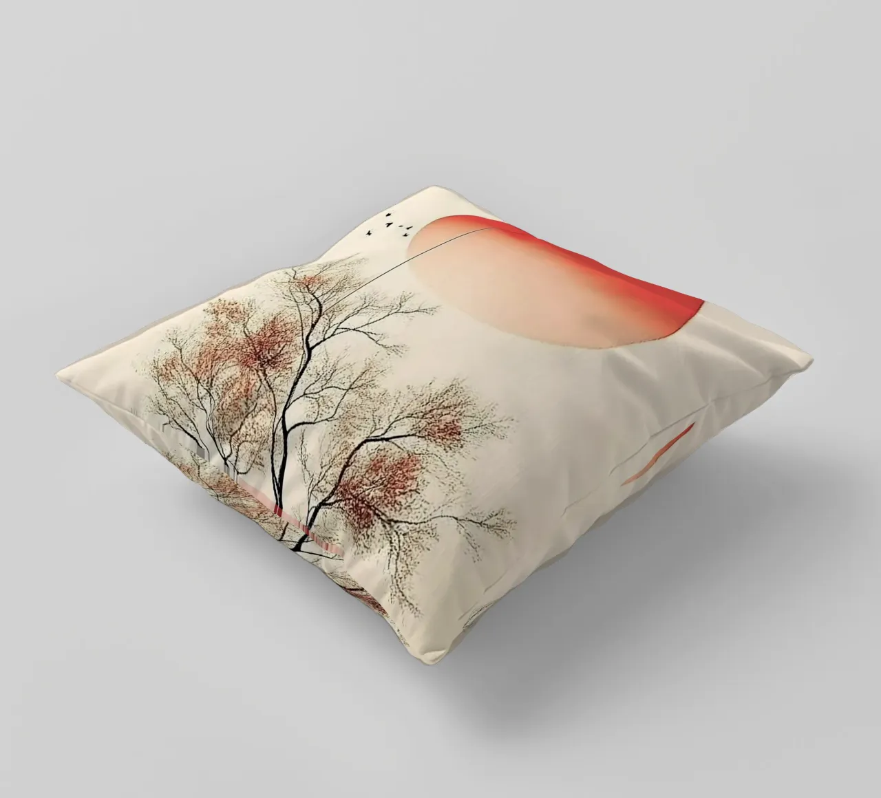no leaves thin branches decorative cushion by Histrol