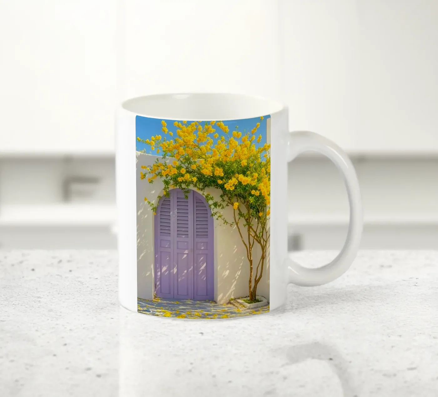 shadows stone path ceramic mug by Histrol