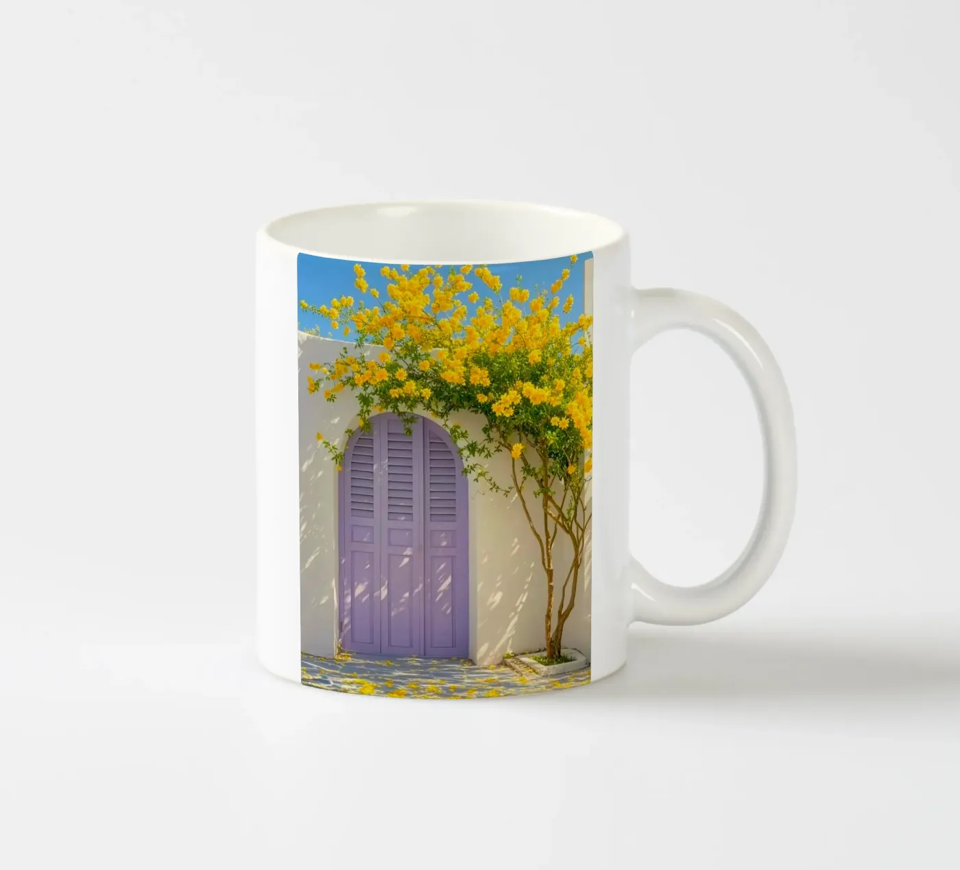 shadows stone path ceramic mug by Histrol
