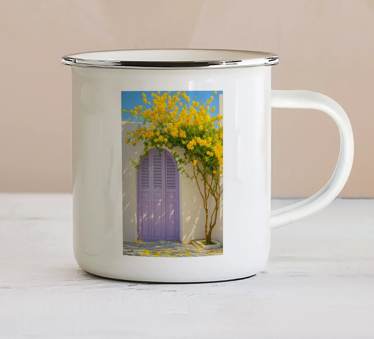 shadows stone path Emaille Tasse von Histrol
