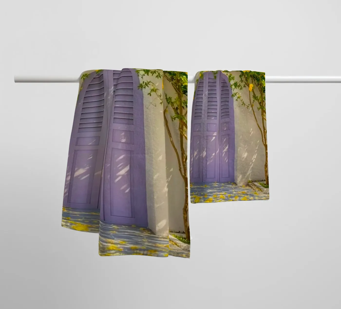 shadows stone path badhanddoek van Histrol