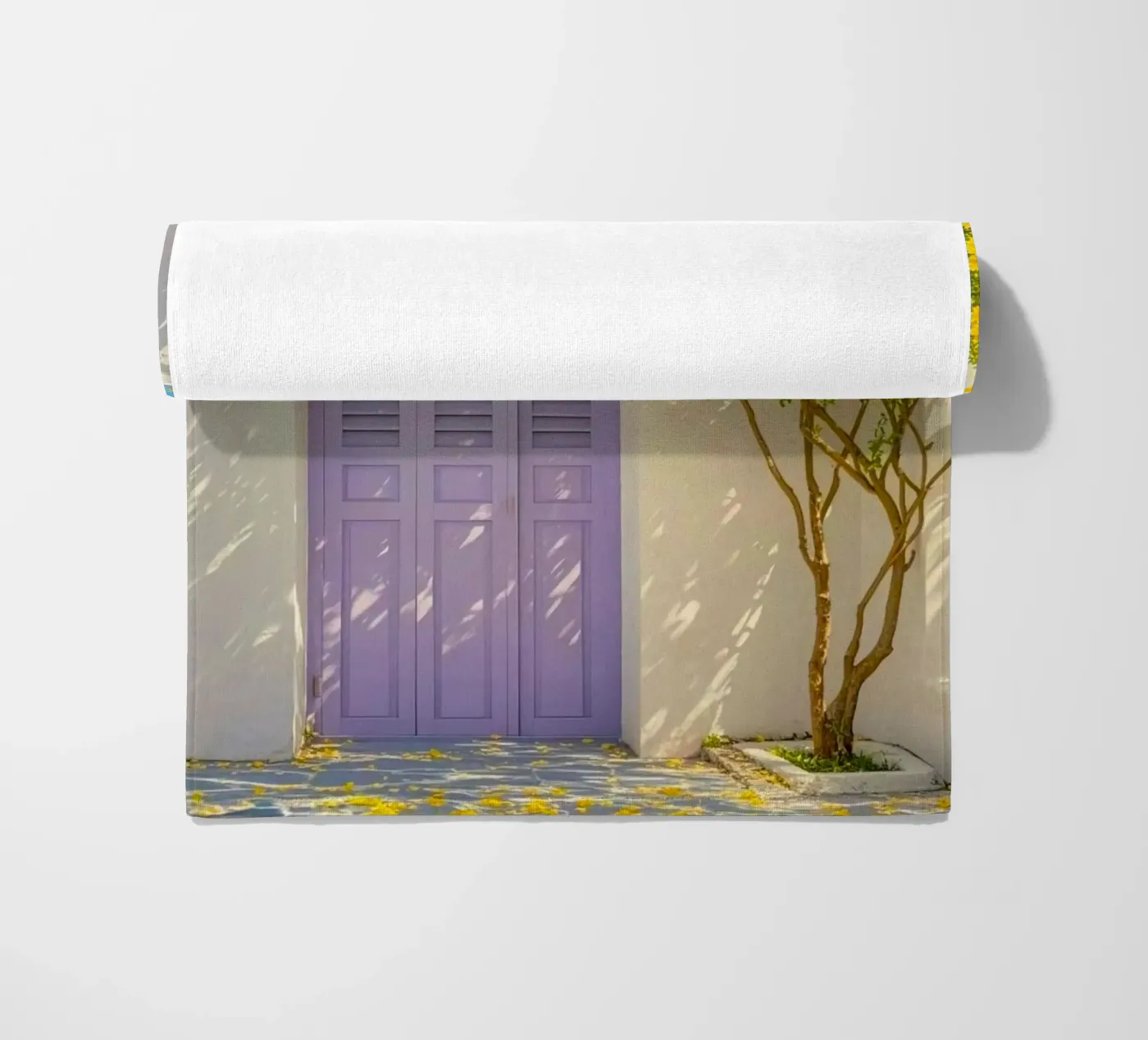 shadows stone path beach towel by Histrol