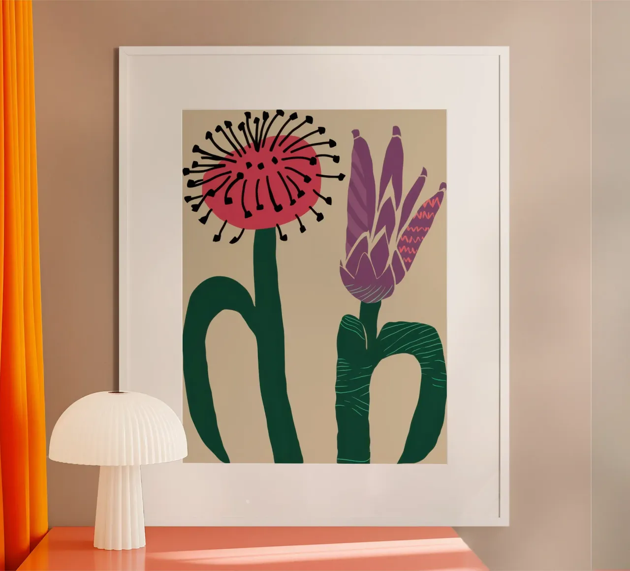 Duo grafico di fiori selvatici poster da Irish Strokes