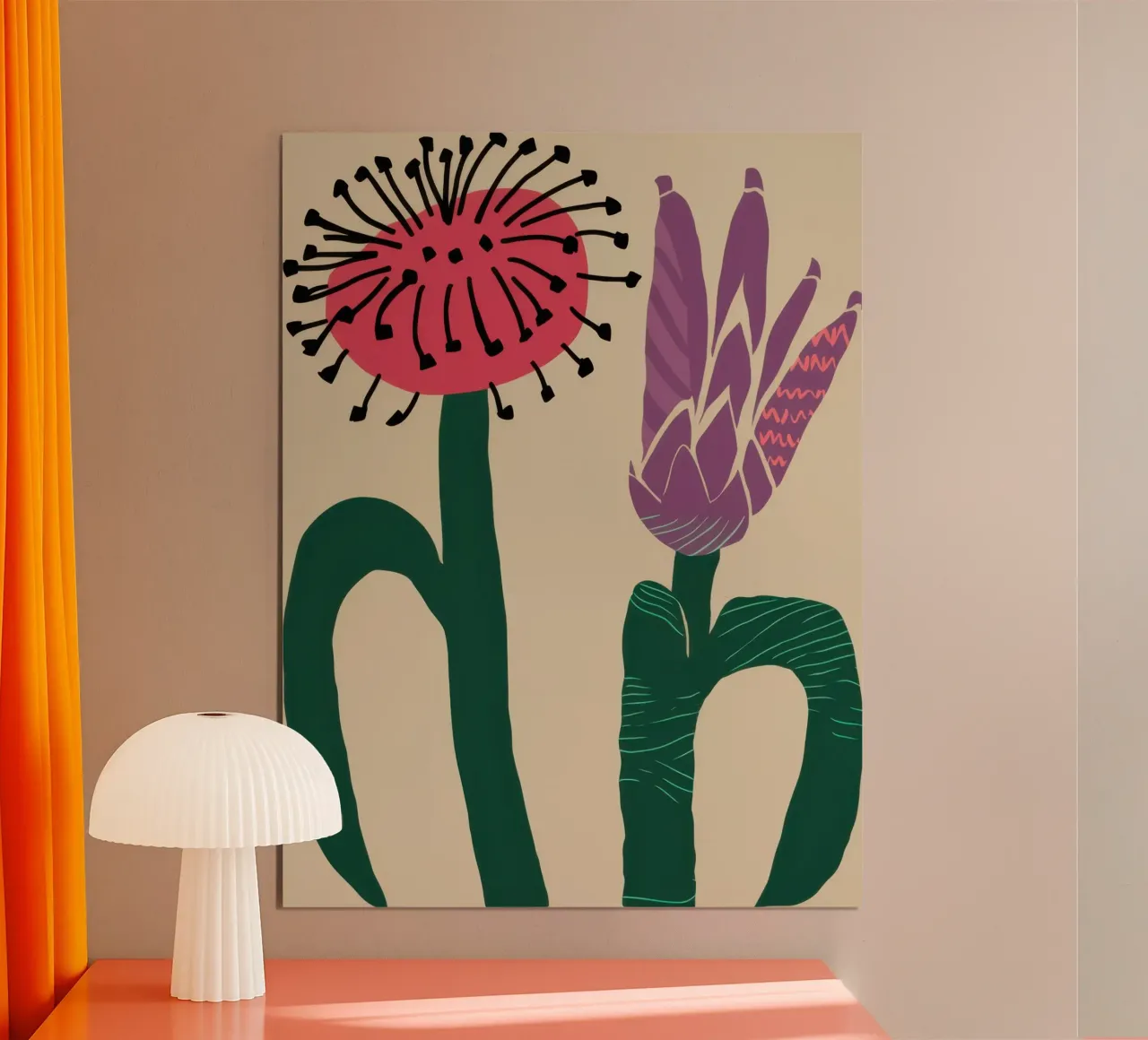 Duo grafico di fiori selvatici poster da Irish Strokes