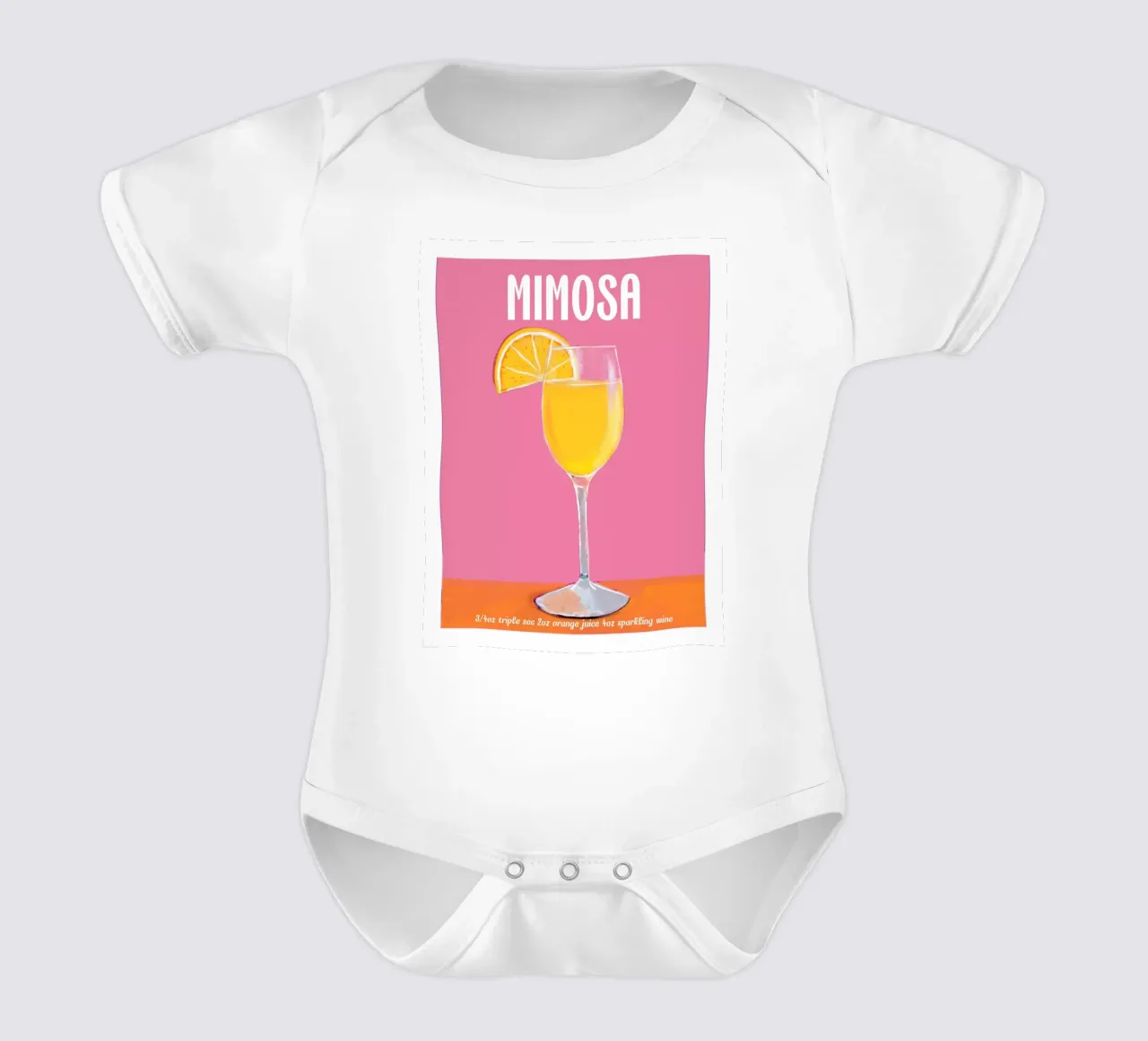 Mimosa Cocktail body neonato maniche corte da cafelab