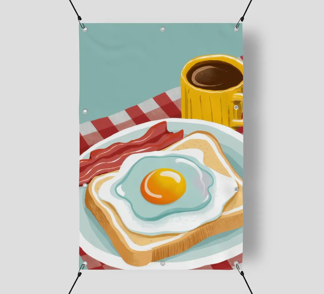 Piatto classico per la colazione telo in pvc da Gaia Viesta