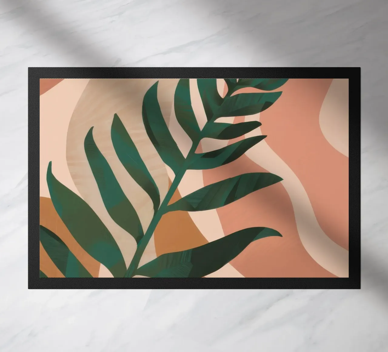 Simple Palm Leaf doormat by Selene Shade