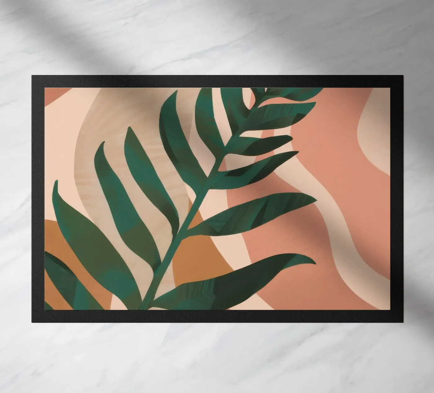 Simple Palm Leaf doormat by Selene Shade