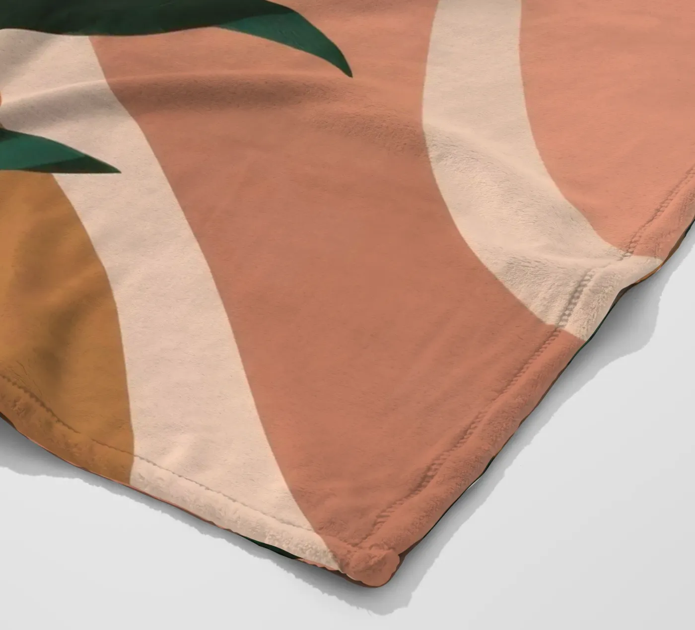 Simple Palm Leaf fleece blanket by Selene Shade