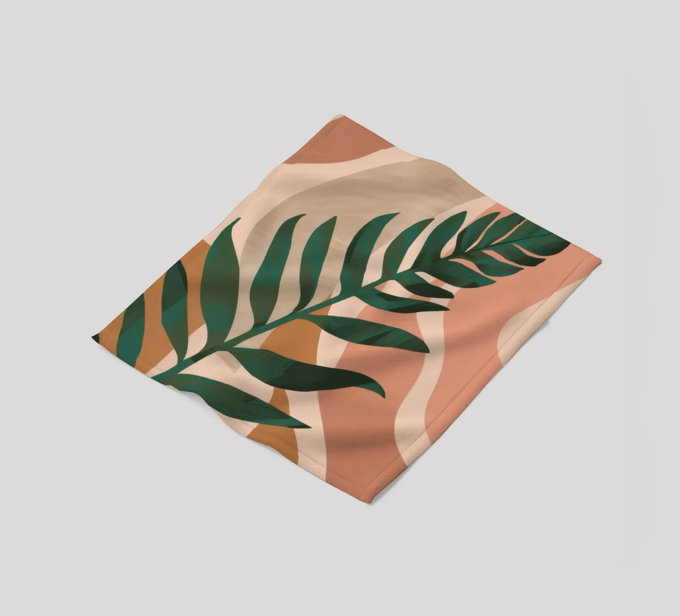 Simple Palm Leaf fleece blanket by Selene Shade