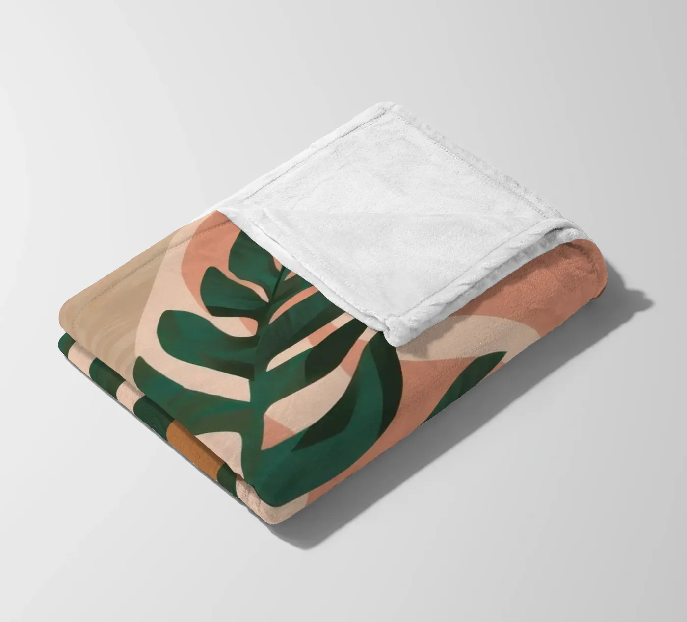 Simple Palm Leaf fleece blanket by Selene Shade