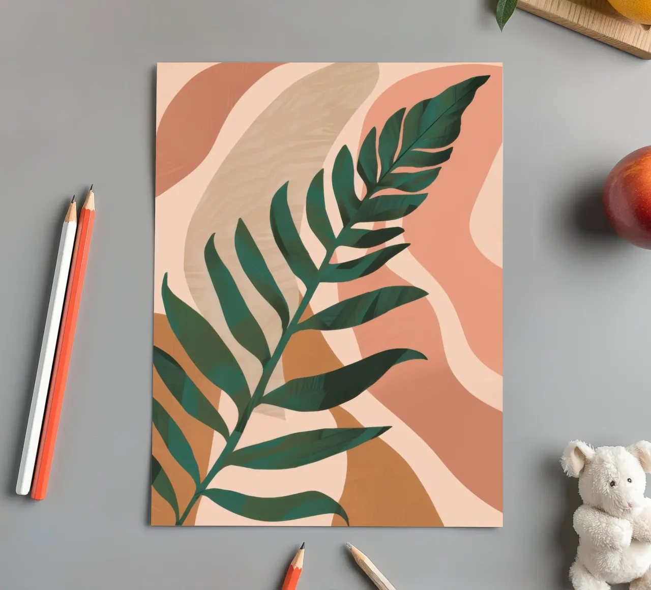 Einfaches Palmblatt Stickerbogen von Selene Shade
