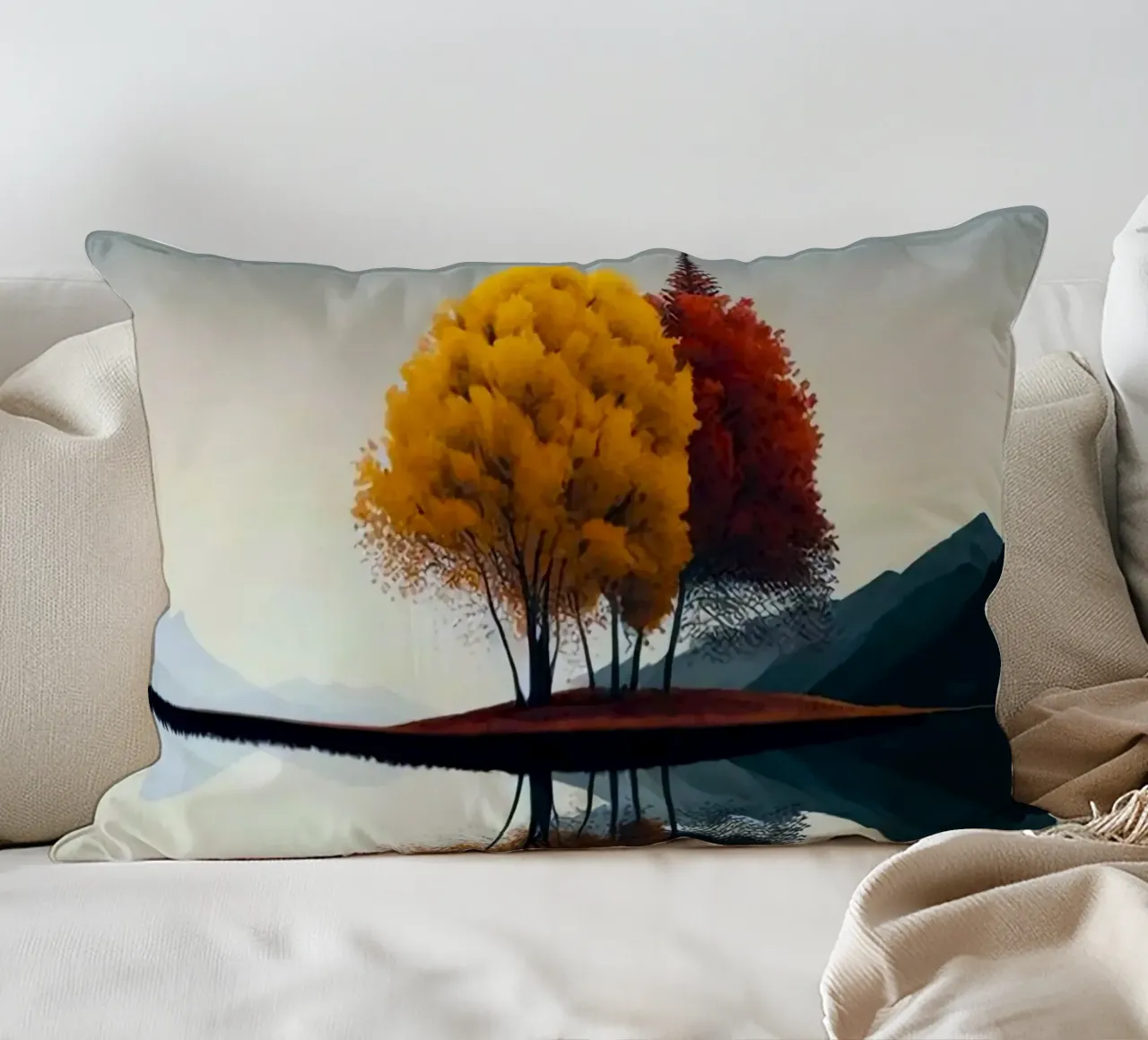 tranquility horizon decorative cushion by Histrol