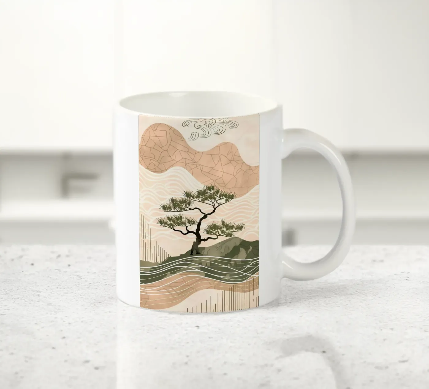 patterned abstract ceramic mug by Histrol