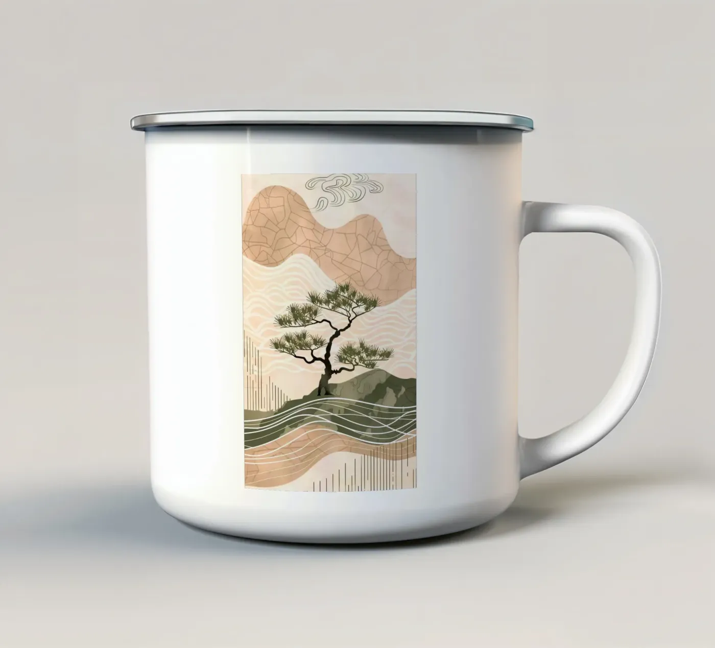 patterned abstract enamel mug by Histrol