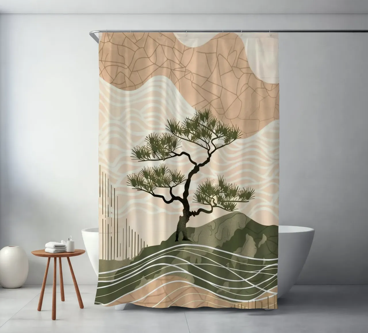 patterned abstract douchegordijn van Histrol