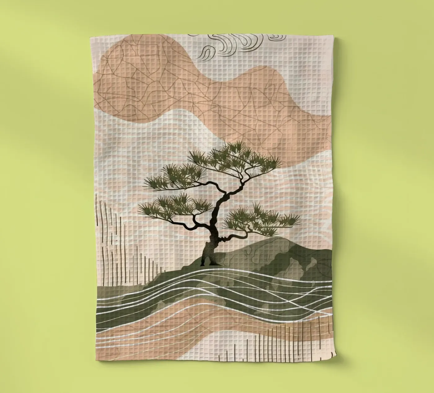 patterned abstract theedoek van Histrol