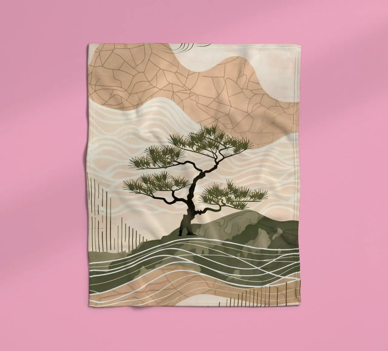 patterned abstract plaid polaire de Histrol