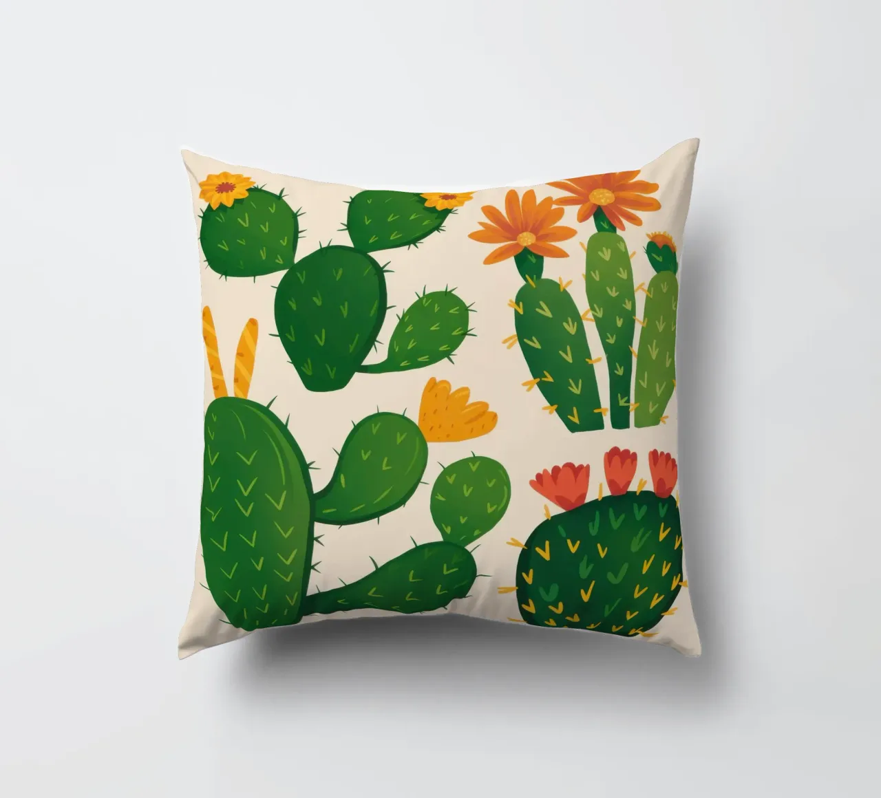 Cactus del deserto in fiore cuscino da Obs Canvas