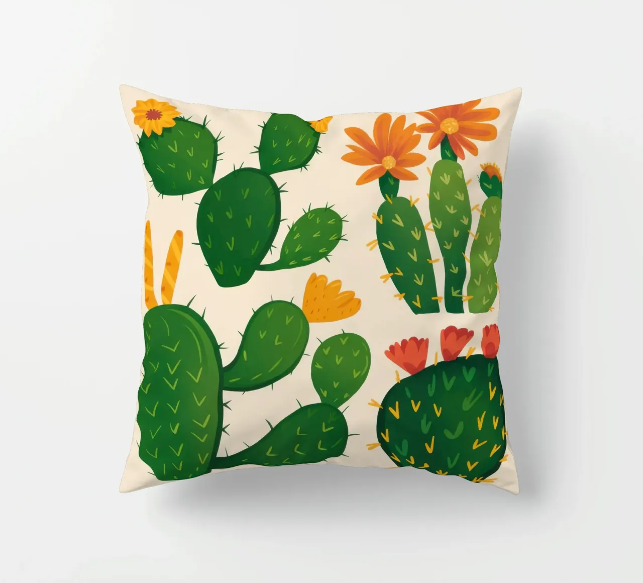 Cactus del deserto in fiore cuscino da Obs Canvas