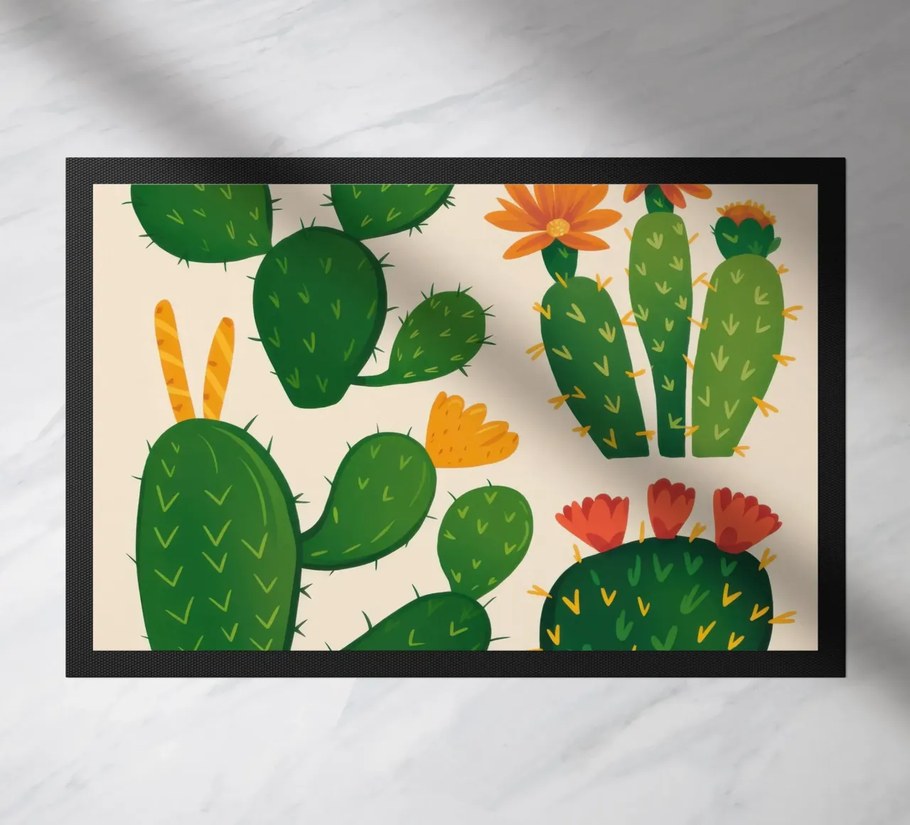 Cactus del deserto in fiore zerbino da Obs Canvas