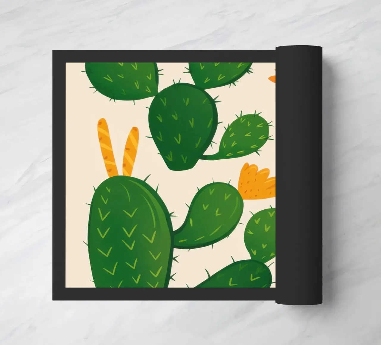 Cactus del deserto in fiore zerbino da Obs Canvas