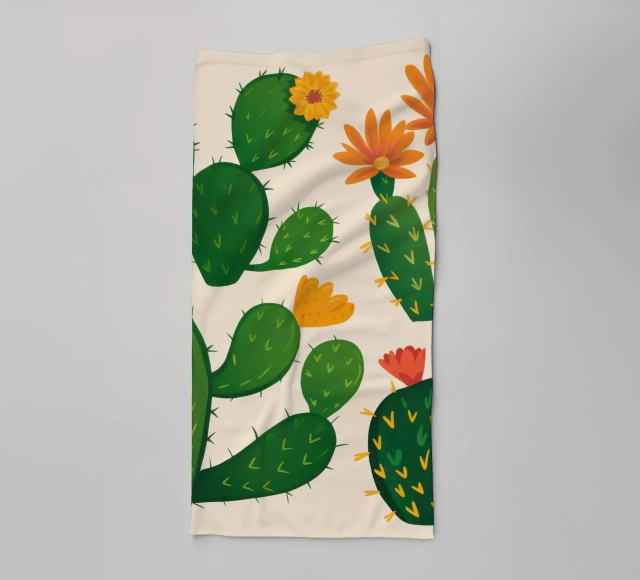 Desert Bloom Cacti towel by Obs Canvas