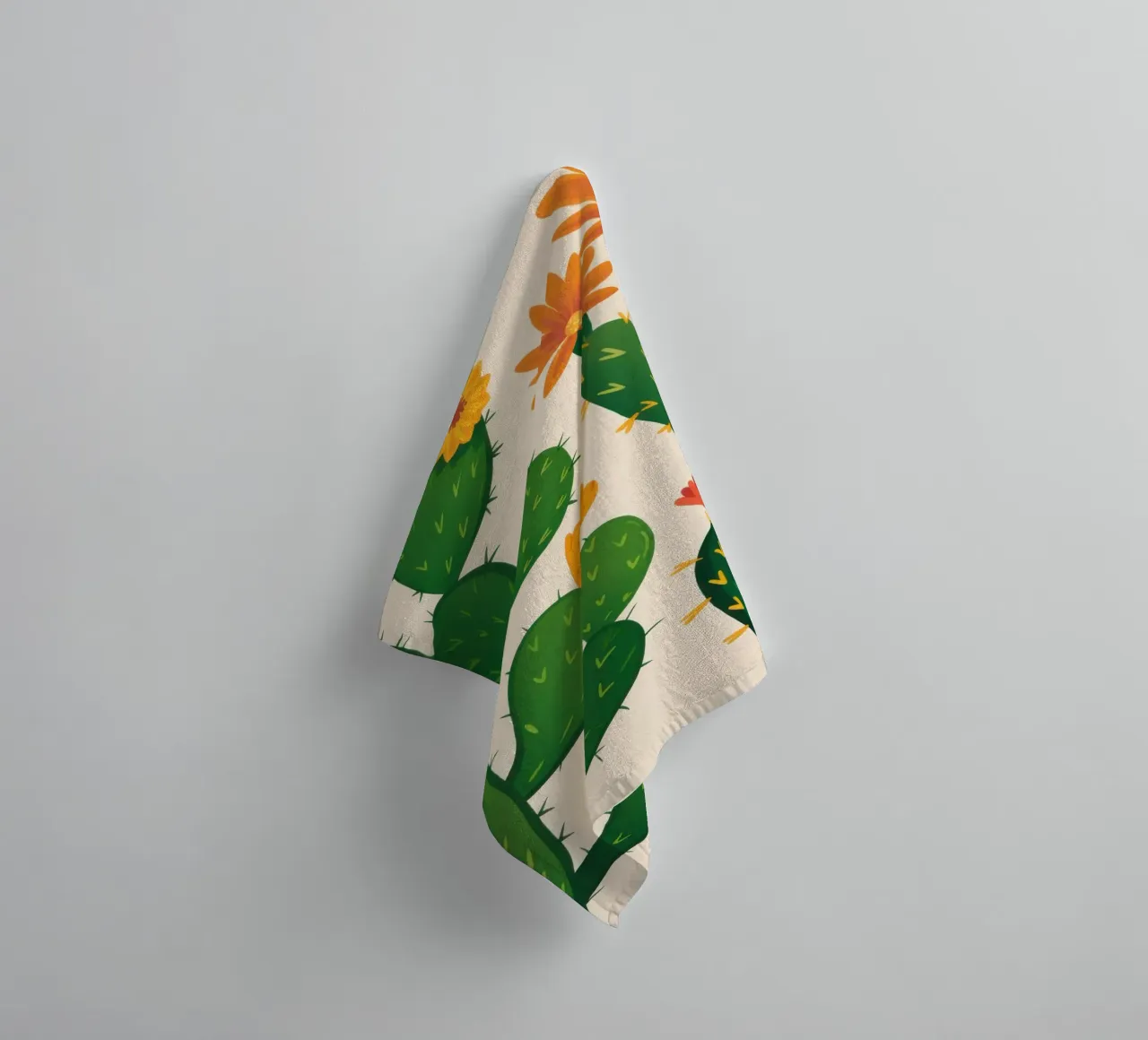 Desert Bloom Cacti towel by Obs Canvas