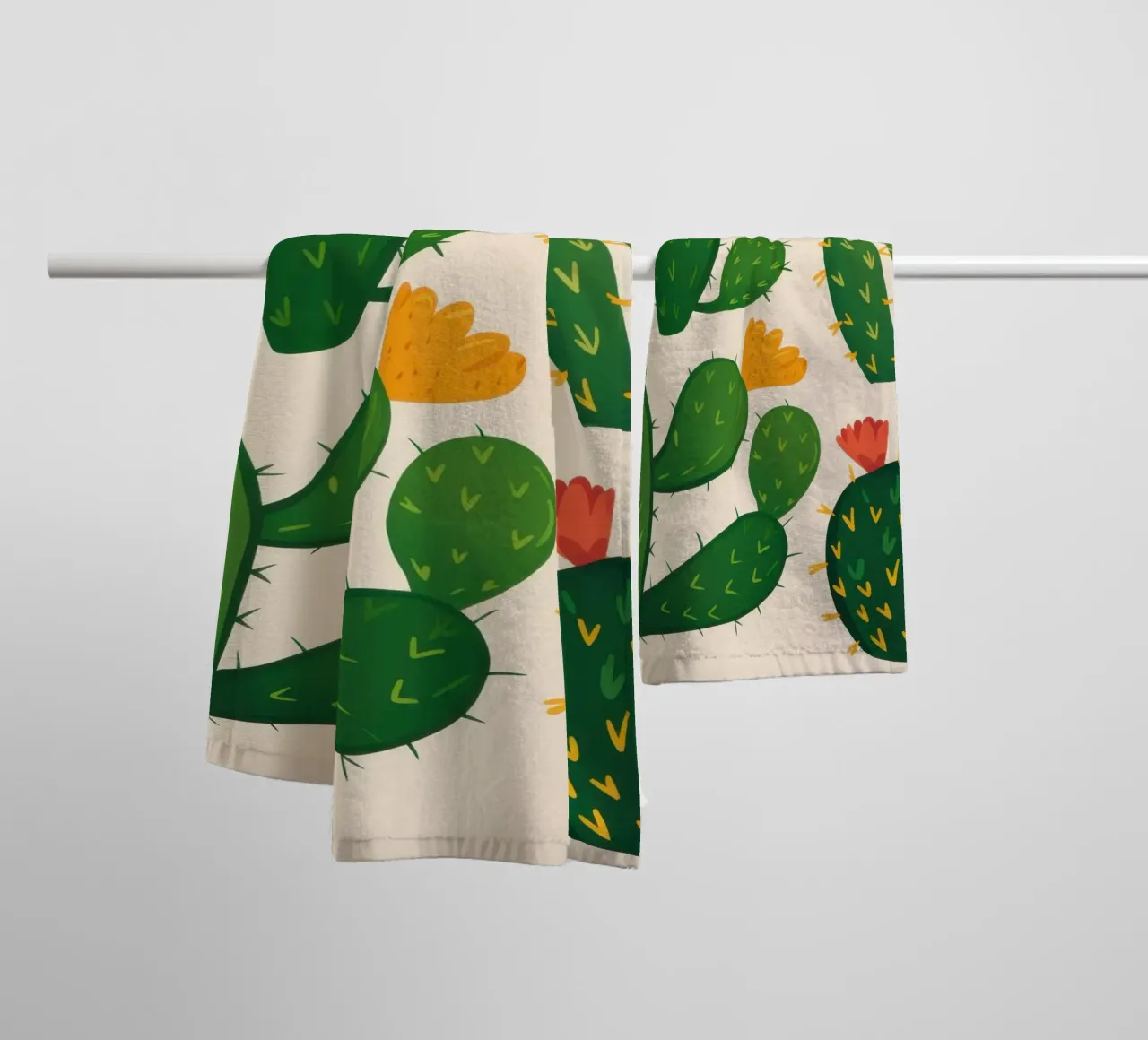 Desert Bloom Cacti towel by Obs Canvas