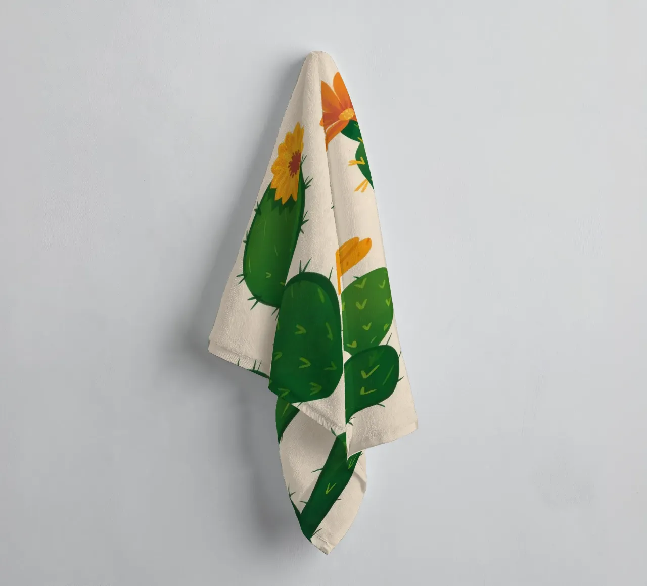 Desert Bloom Cacti towel by Obs Canvas