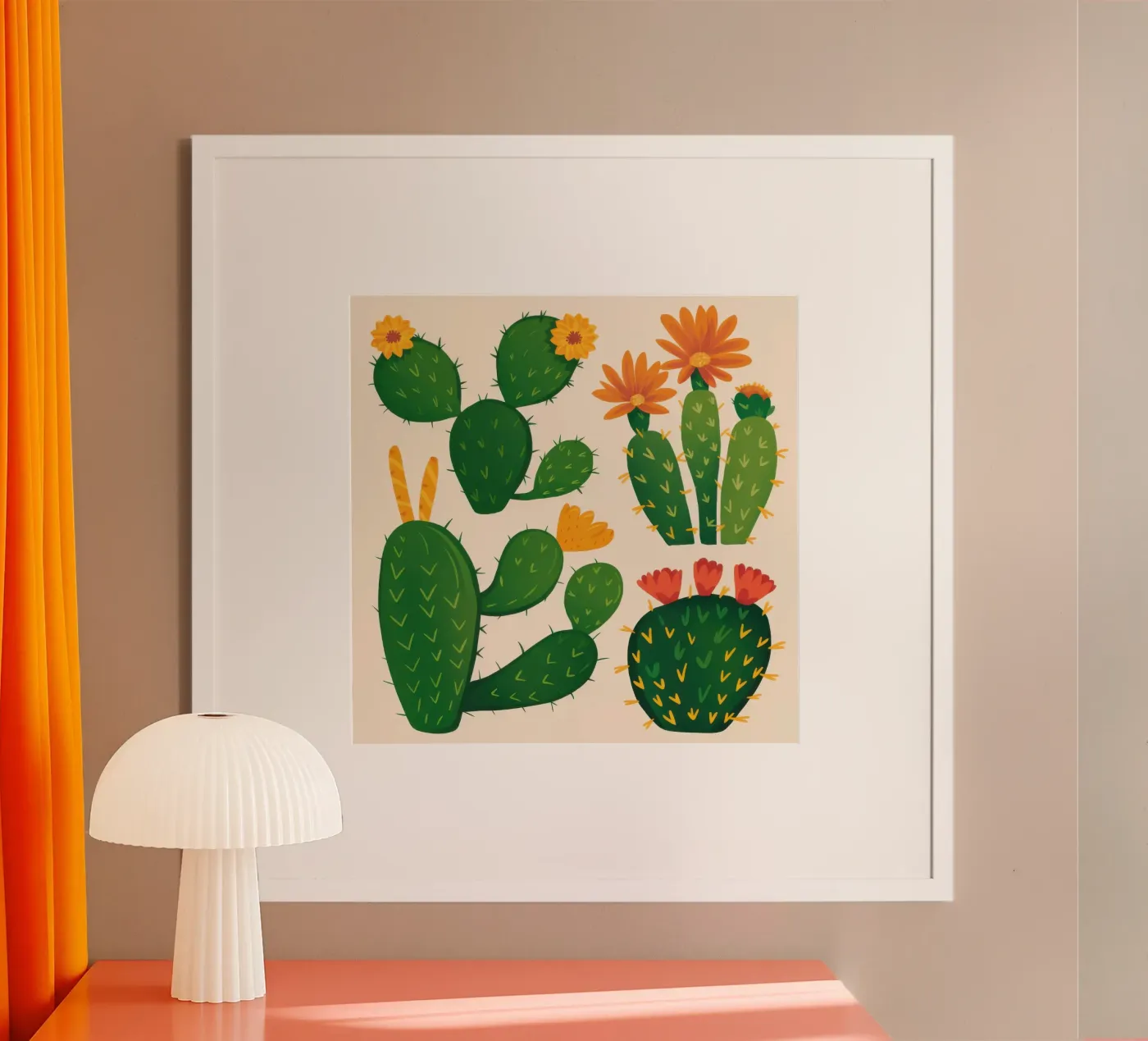 Desert Bloom Cacti poster by Obs Canvas