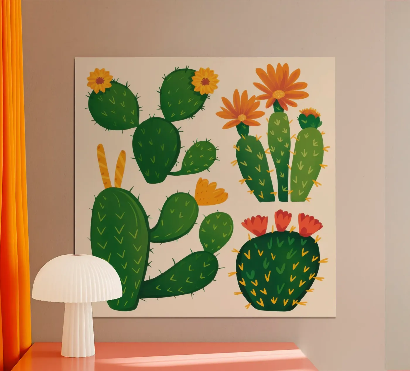 Desert Bloom Cacti poster by Obs Canvas