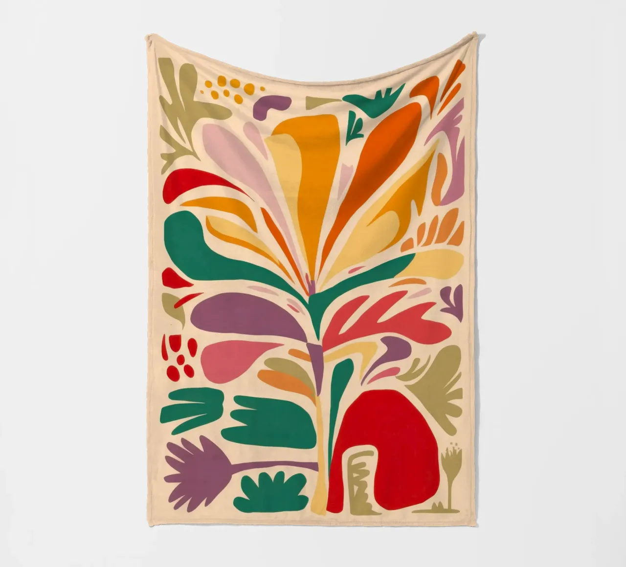 Gioia floreale astratta coperta in pile da Irish Strokes