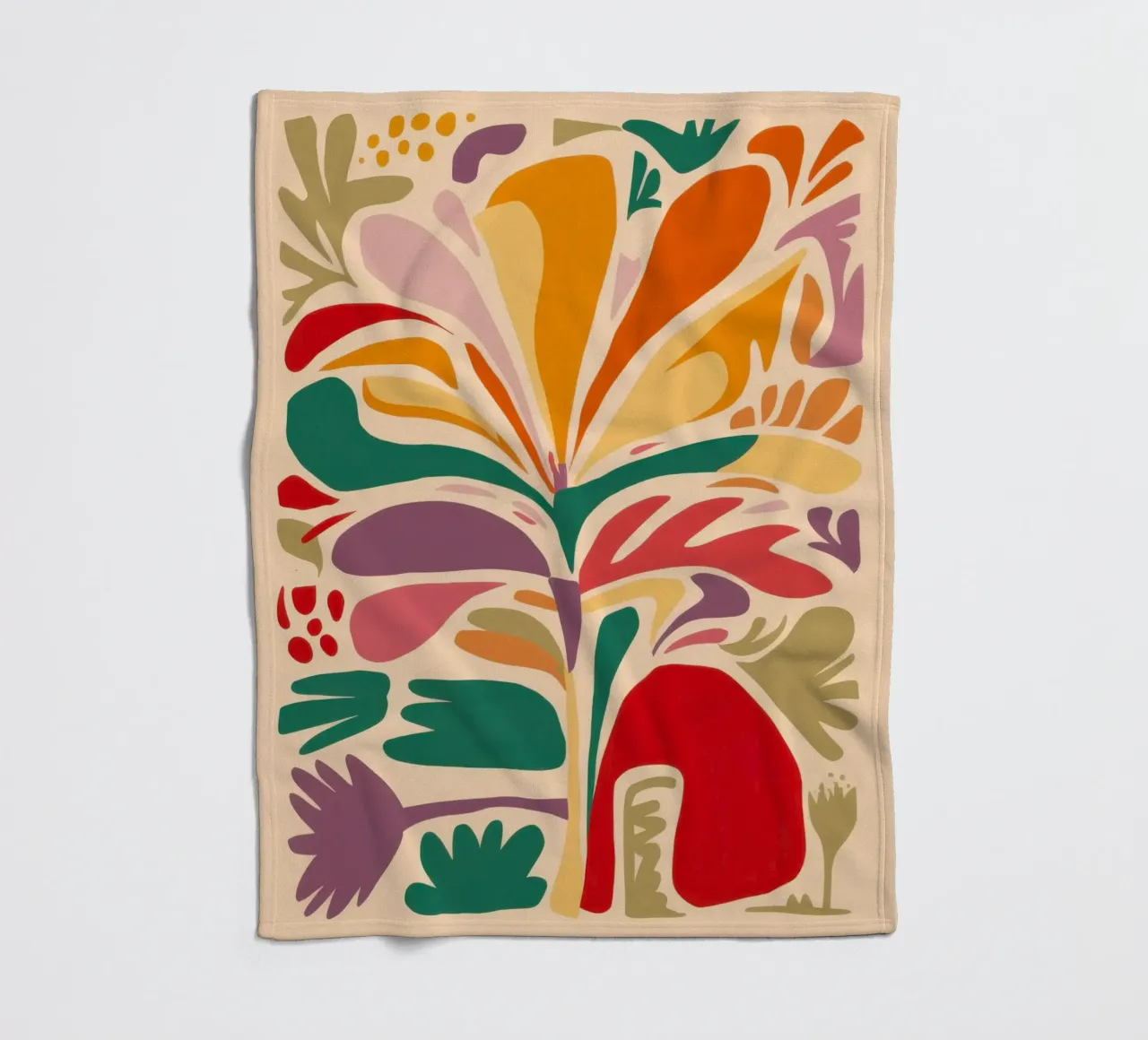 Gioia floreale astratta coperta in pile da Irish Strokes