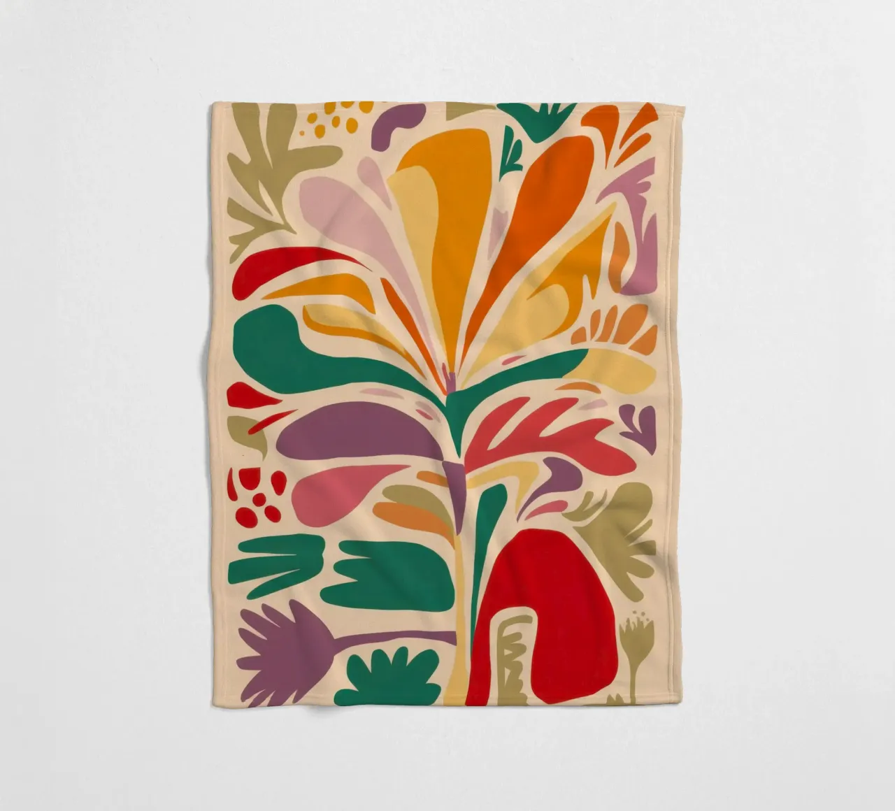 Gioia floreale astratta coperta in pile da Irish Strokes
