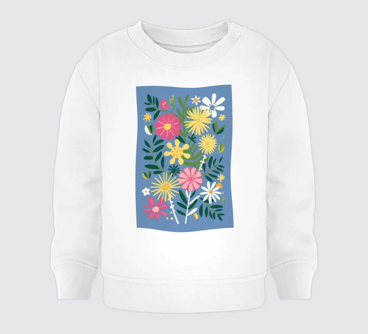 Scoppio del giardino di fiori selvatici felpa neonato da Trace Brush